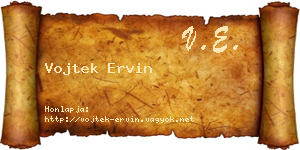 Vojtek Ervin névjegykártya